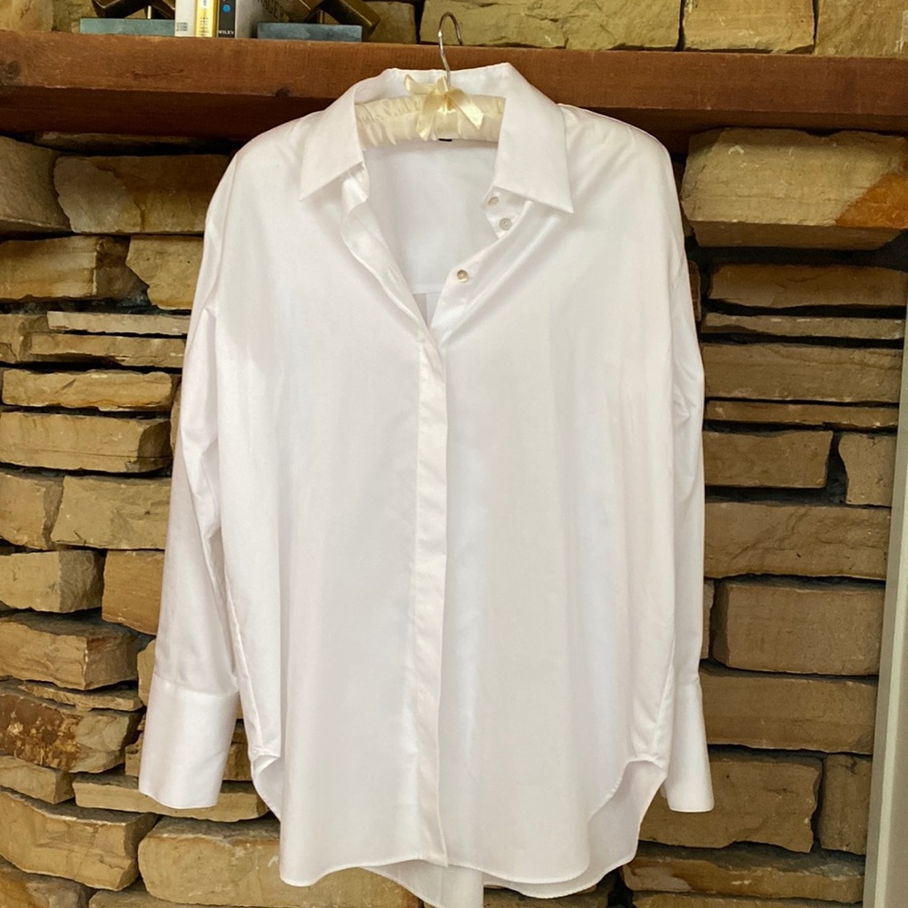 Massimo Dutti cotton satin shirt